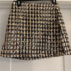 Lulu’s Sequin Tweed Mini Skirt